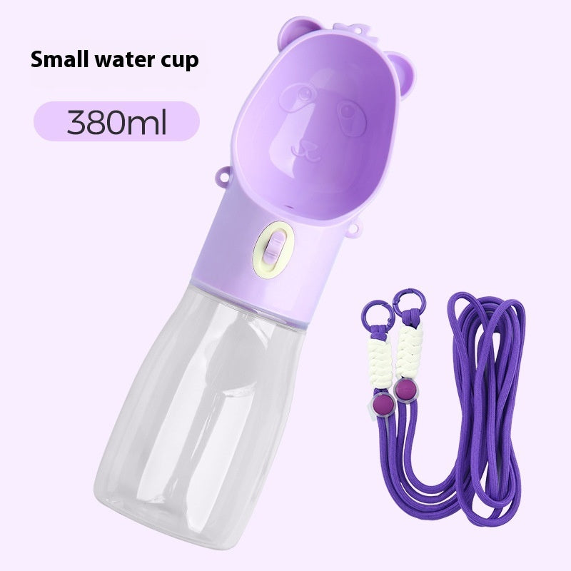 Praktische 2-in-1 Wasserflasche mit Futterbehälter