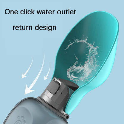 Portable Dog Water Bottle with Built-in Bowl