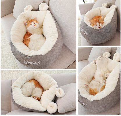 Warm Soft Dog Bed for Comfortable Sleep