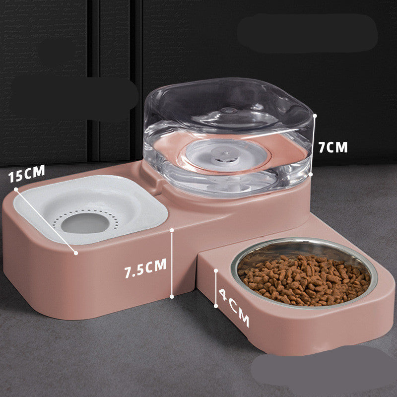 Automatischer 2-in-1-Wasserspender und Futterautomat für Haustiere – Selbstnachfüllend