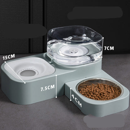 Automatischer 2-in-1-Wasserspender und Futterautomat für Haustiere – Selbstnachfüllend