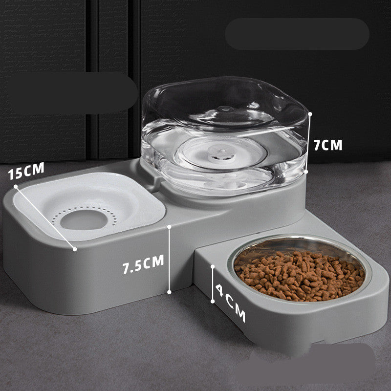 Automatischer 2-in-1-Wasserspender und Futterautomat für Haustiere – Selbstnachfüllend