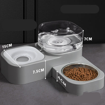 Automatischer 2-in-1-Wasserspender und Futterautomat für Haustiere – Selbstnachfüllend