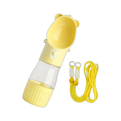 Praktische 2-in-1 Wasserflasche mit Futterbehälter
