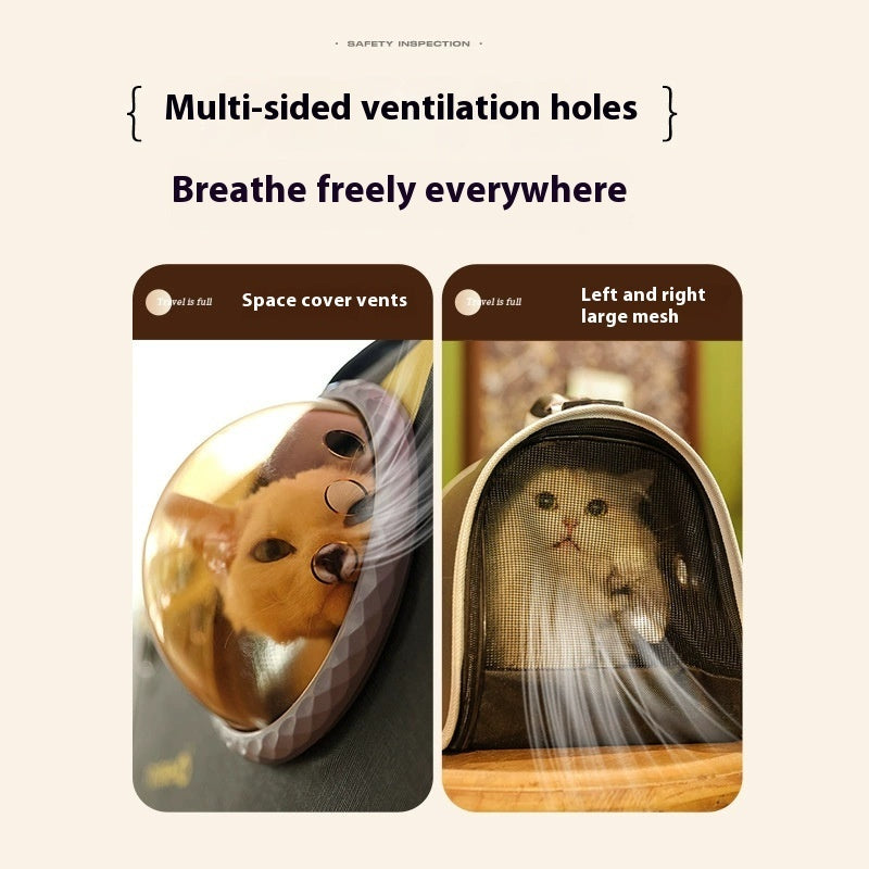 Geräumige Outdoor-Transporttasche für Katzen