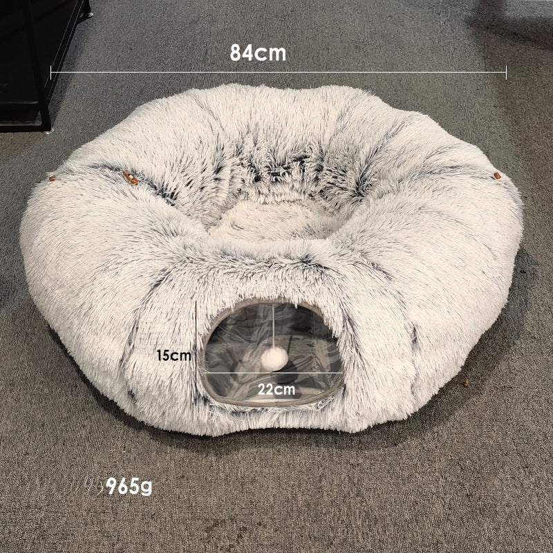Cat Tunnel Bed for Indoor Cats