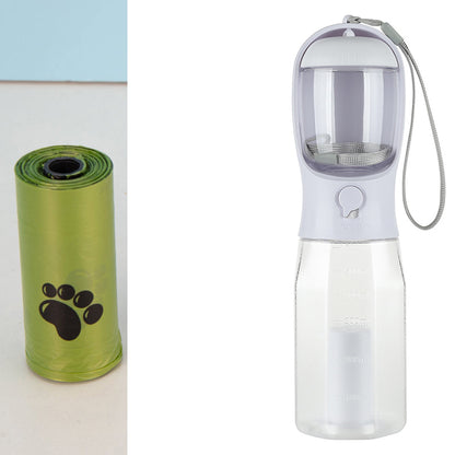Portable Dog Water Bottle with Waste Bag Dispenser