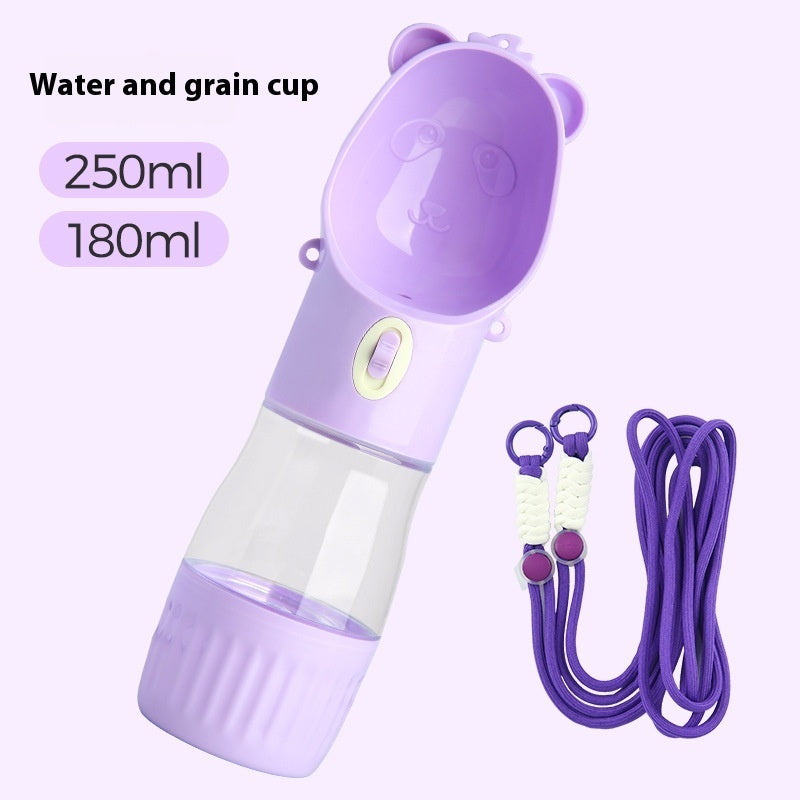 Praktische 2-in-1 Wasserflasche mit Futterbehälter