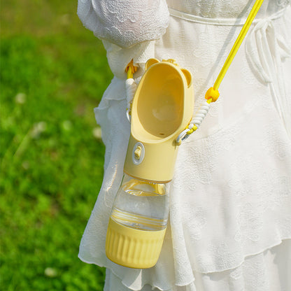 Praktische 2-in-1 Wasserflasche mit Futterbehälter