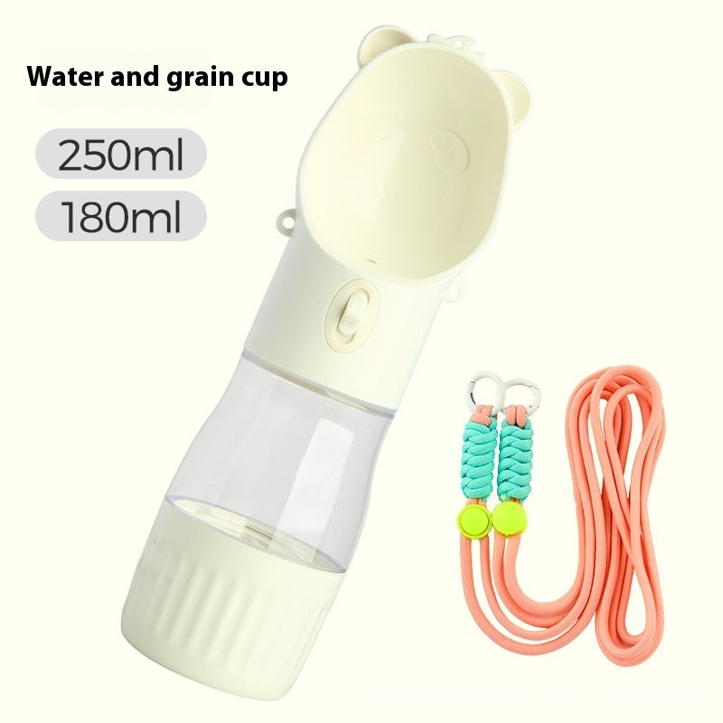 Praktische 2-in-1 Wasserflasche mit Futterbehälter