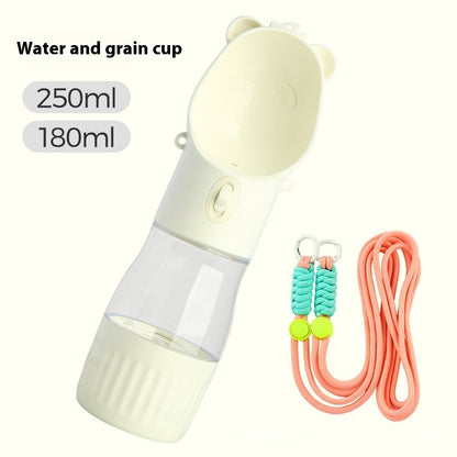 Praktische 2-in-1 Wasserflasche mit Futterbehälter