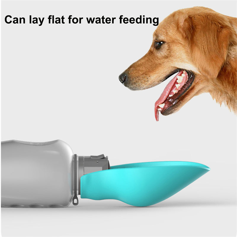 Portable Dog Water Bottle with Built-in Bowl