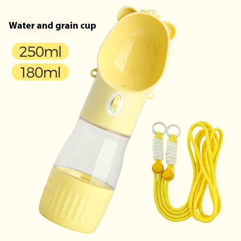 Praktische 2-in-1 Wasserflasche mit Futterbehälter