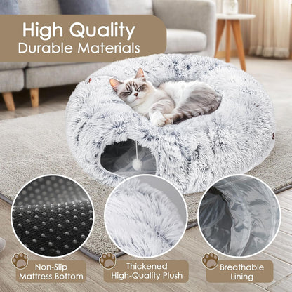 Cat Tunnel Bed for Indoor Cats