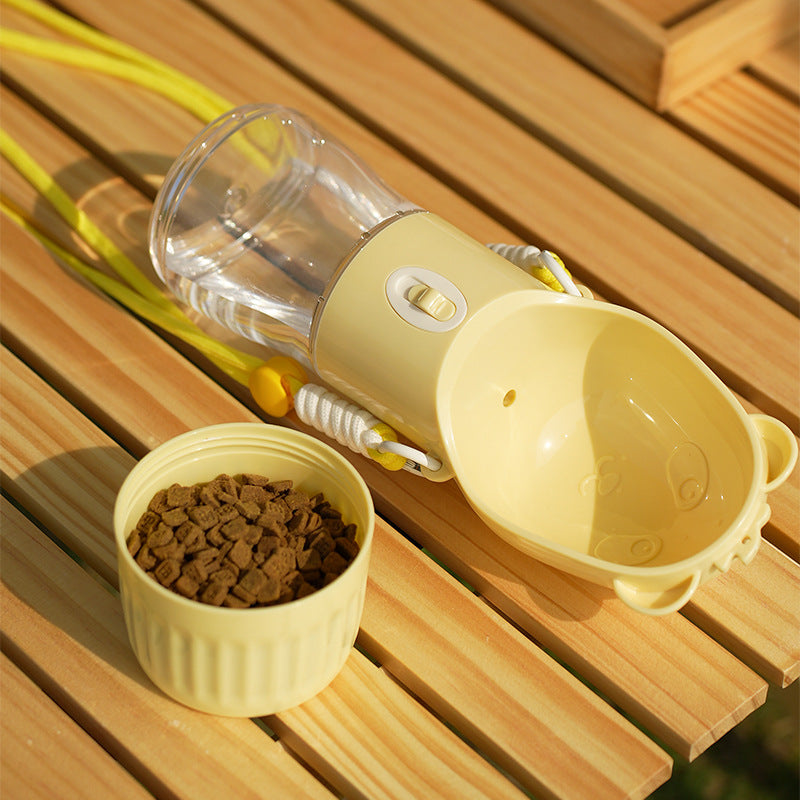 Praktische 2-in-1 Wasserflasche mit Futterbehälter