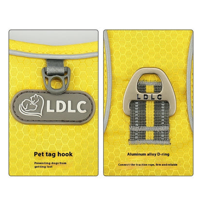 breathable-reflective-dog-harness-pet tag hook